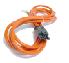 Netzleitung mit Stecker, orange, 3,5m lang
