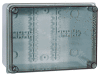 Kunststoff-Gehäuse mit transparenten Deckel, 240x180x100mm, IP65